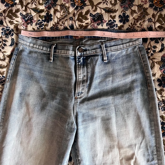 Sundance Catalog Driftwood Charlie Wide Leg Crop Jeans Denim 31 Faded Wash - Picture 2 of 6